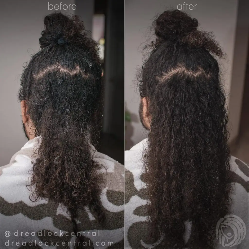 Dreadlock Removal before and after